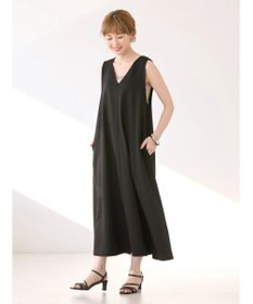 AMERICAN HOLIC 丈違いジョーゼットＶネックワンピース