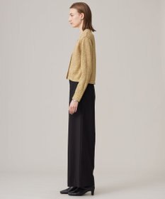 ICB L 【洗える】 ウールヴィスコースストレッチ タックパンツ