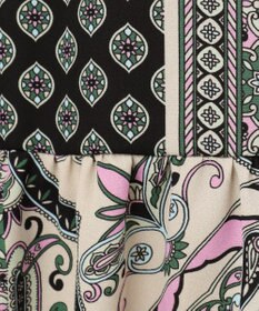 GRACE CONTINENTAL カフタンプリントロングワンピース