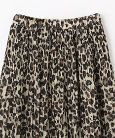 ANY 【ウエストゴム】レオパードプリーツスカート