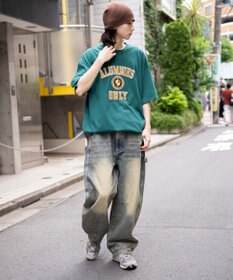 WEGO 【接触冷感/ユニセックス着用ITEM】カレッジロゴグラフィックT（SS）