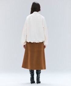 BEIGE， LEMOORE / ウールリバーAラインスカート