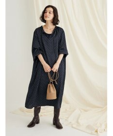 CRAFT STANDARD BOUTIQUE 柄ギャザーマキシワンピース