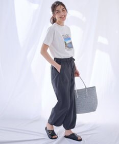 ANY 【ウエストゴム】撥水ナイロンベイカーパンツ