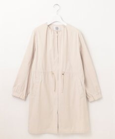 J.PRESS LADIES L 【洗える・撥水】マイクロタフタ ノーカラー ロング コート