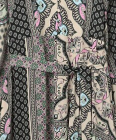 GRACE CONTINENTAL カフタンプリントロングワンピース