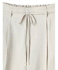 earth music&ecology リネンライクテーパードパンツ（ストライプ）