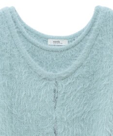 earth music&ecology ＳＥＴ２点シャギーショートカーデ＋ミニワンピース