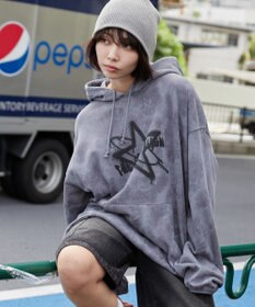 WEGO 【ユニセックス着用ITEM】スノーダイグラフィックビッグパーカー