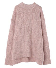 AMERICAN HOLIC Ｍｉｘヤーンモックネックケーブルニットプルオーバー