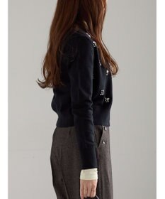 Te chichi ビジューニットコンパクトカーディガン