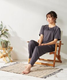 OP／FILA 【FILA】犬や猫の毛がつきにくいルームウェア上下セット/半袖