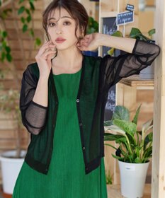 Tiaclasse シアーショートカーディガン