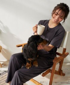 OP／FILA 【FILA】犬や猫の毛がつきにくいルームウェア上下セット/半袖