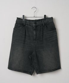 WEGO 【ウエストゴム/手洗い可】デニムバギーショーツ