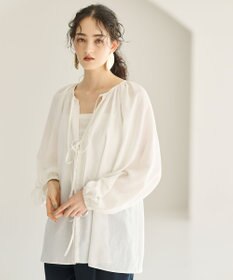 #Newans 2WAYシアーボレロブラウス