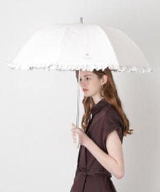 MOONBAT PAUL&JOE ACCESSOIRES (ポール&ジョー) 晴雨兼用日傘 長傘 ワンポイントクリザンテームフリル 一級遮光 遮熱 UV