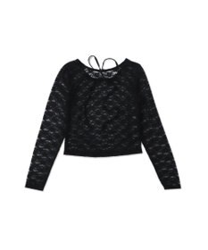 WEGO チョーカーリボン付きレースロンT