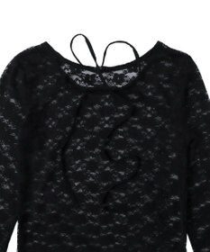 WEGO チョーカーリボン付きレースロンT