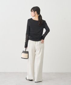 earth music&ecology レース×アイレットプルオ－バー