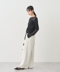 earth music&ecology レース×アイレットプルオ－バー