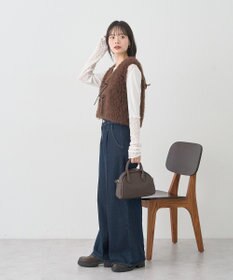 earth music&ecology レース×アイレットプルオ－バー