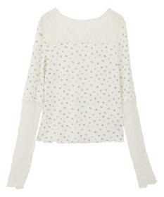 earth music&ecology レース×アイレットプルオ－バー