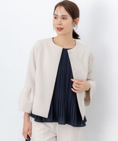 組曲 S 【KUMIKYOKU NAVY】コンフォータブルドレープ フレアスリーブジャケット