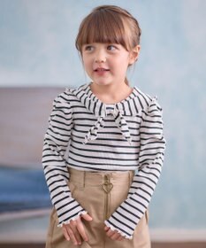 ANY KIDS リボン テレコボーダー Ｔシャツ