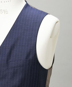 GOTAIRIKU 【Loro Piana Fabric】365 通年 3ピーススーツ(ネイビーストライプ)
