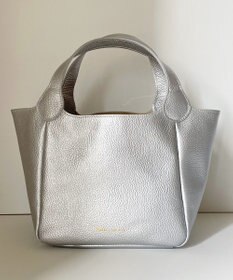 Hekhèr Le Style de Vie 新素材・新色【日本製/セレモニーにも】シュリンクレザー ハンドバッグ small シルバー