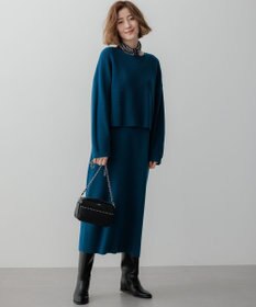 23区 S 【洗える】レイヤードニットツイン ワンピース