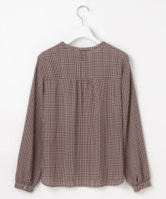 J.PRESS LADIES デシンハウンドトゥースプリント ブラウス