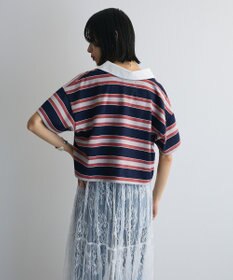 Green Parks エムブレム刺繍ショートボーダーカットソー