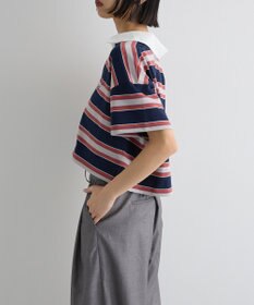 Green Parks エムブレム刺繍ショートボーダーカットソー