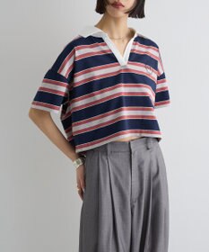 Green Parks エムブレム刺繍ショートボーダーカットソー