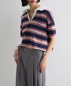 Green Parks エムブレム刺繍ショートボーダーカットソー