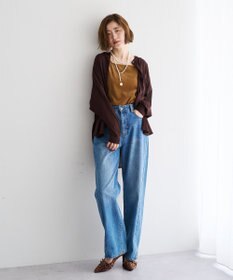 YECCA VECCA ドライタッチシアーバンドカラーシャツ