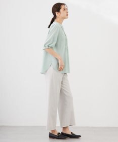 J.PRESS LADIES 【洗える】ラミーポプリン 前開き ブラウス