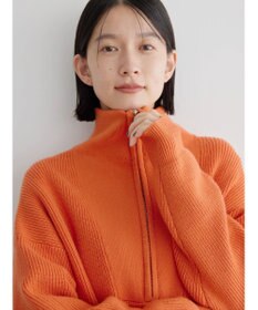 AMERICAN HOLIC バイパチハーフＺＩＰ片畦ニットプルオーバー　