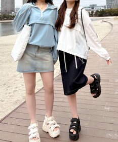 WEGO 【日焼け対策/セットアップ対応】ラッシュガードラインアノラックパーカー