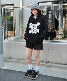 WEGO 【ユニセックス着用ITEM/MLサイズ展開】メッシュロゴジップパーカー