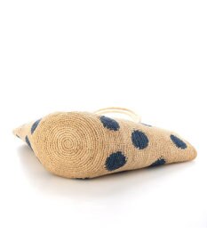 UNBILLION カシュカシュ cachecache / ドット柄ラフィアビッグトートバッグ カゴバッグ