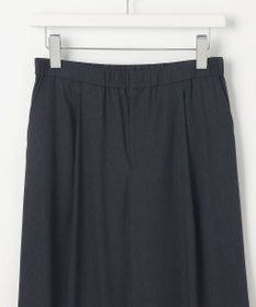 J.PRESS LADIES 【洗える】セルロースリネンストレッチ タックワイドパンツ