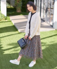 ANY リングドットボタンカーディガン