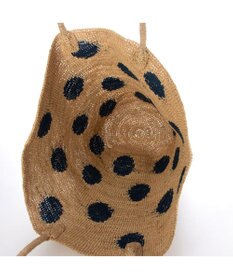 UNBILLION カシュカシュ cachecache / ドット柄ラフィアビッグトートバッグ カゴバッグ