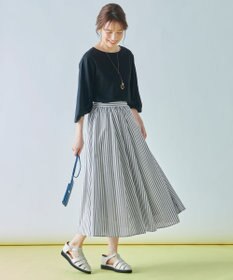 ANY 【接触冷感】シルケットスムース ツイストスリーブトップス