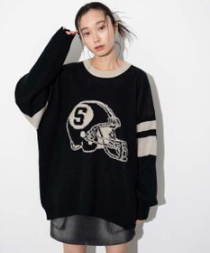 WEGO 【ユニセックス着用ITEM】ジャガードスリーブラインプルオーバー