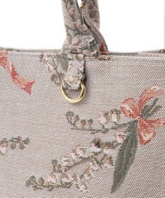 Maison de FLEUR すずらん柄ゴブランスクエアトートバッグ