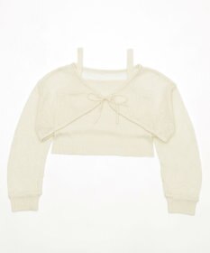 WEGO アンサンブルメッシュリボンカーディガン